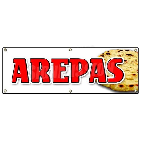 AREPAS BANNER SIGN colombian venezuelan food cheeseseafood latin restaurant